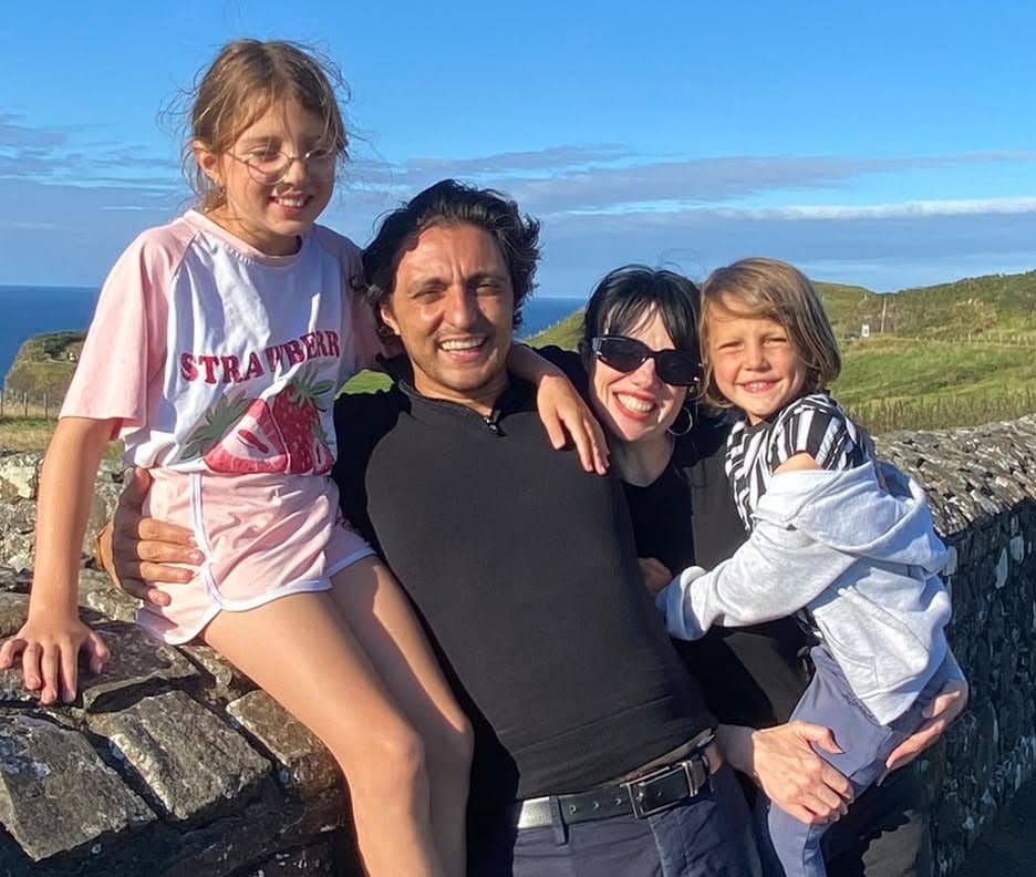 Amir Rafiai with his family in Northern Ireland