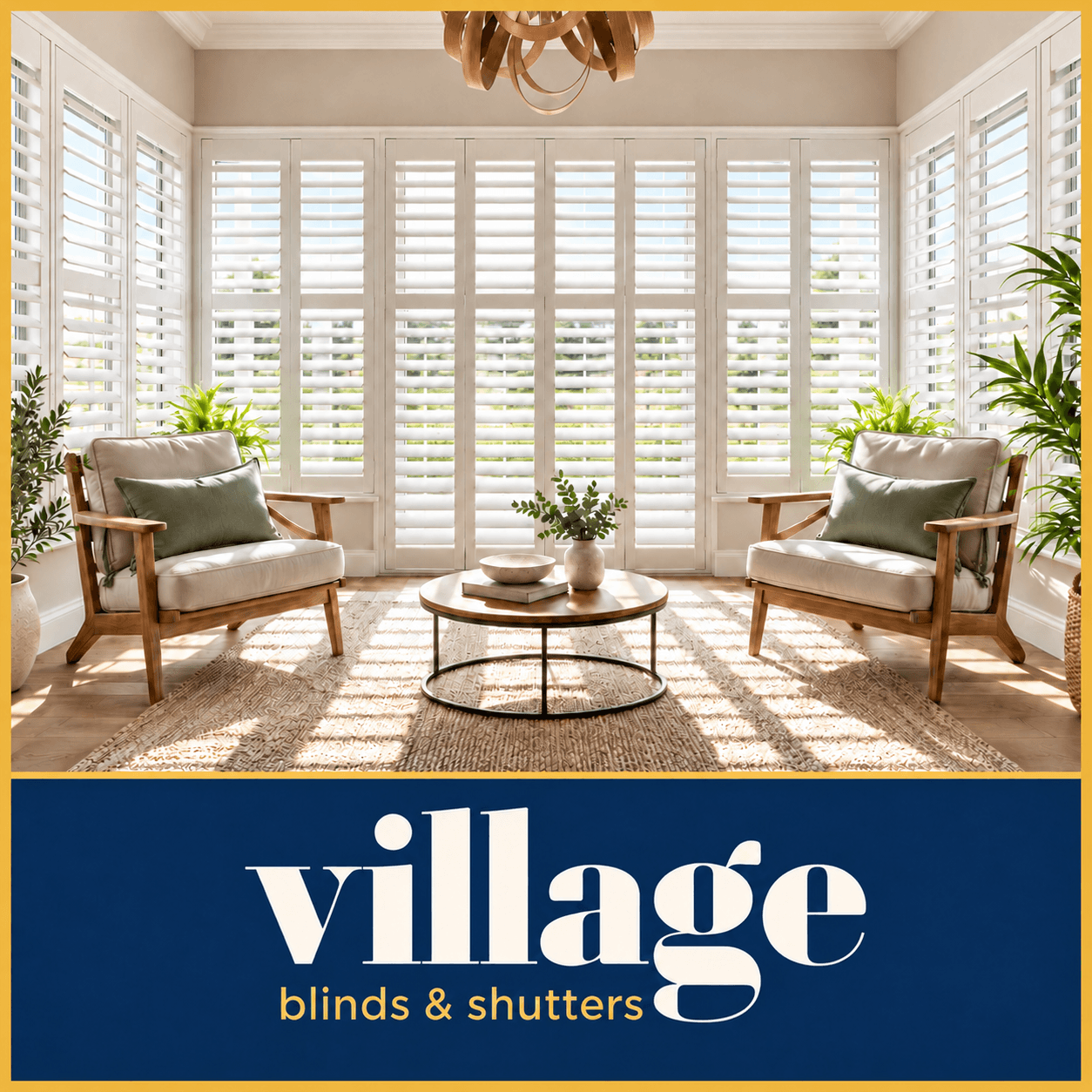 Village Blinds and Shutters logo